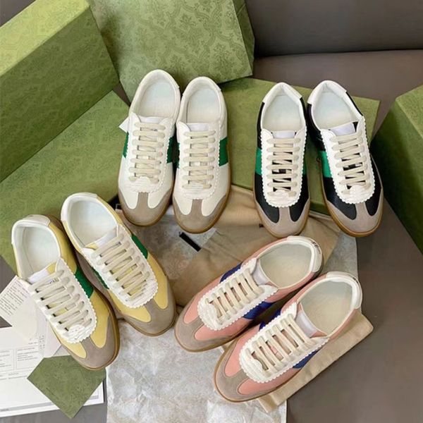 

luxury screener casual dirty shoes designer women sneakers with og box dust bag shoe bags printing leather suede black white begin mens trai