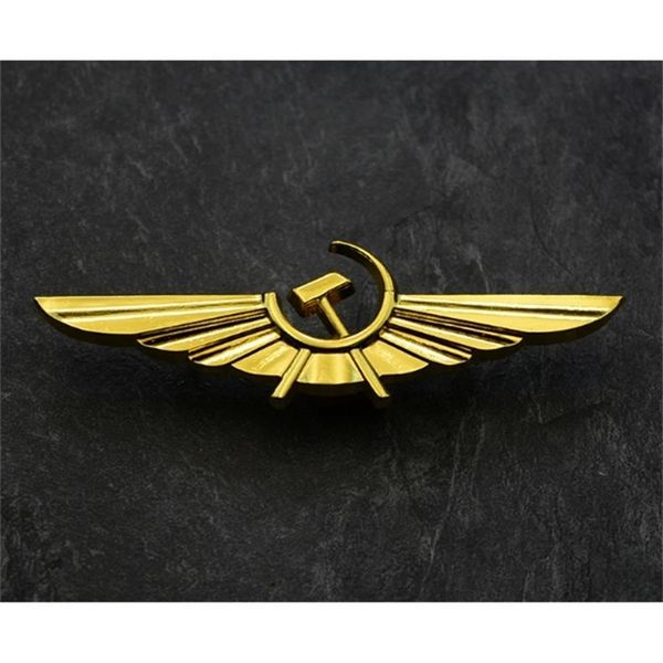 

soviet union air force badge aeroflot russian airlines brooches ussr russian fleet national aviation civil metal collar pin 2010092615, Gray