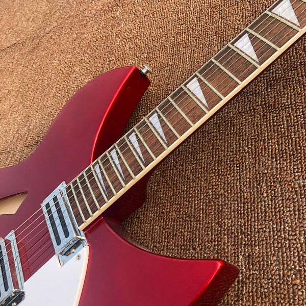 

metal red color jazz semi hollow guitarra rickenback 330 version guitar