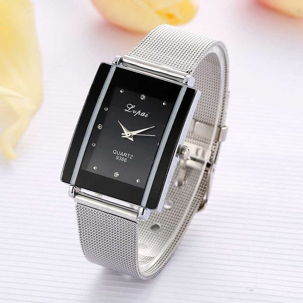 

women bracelet watch silver square luxury crystal alloy wristwatches brand women fashion men watch quartz dropshiping, Slivery;brown