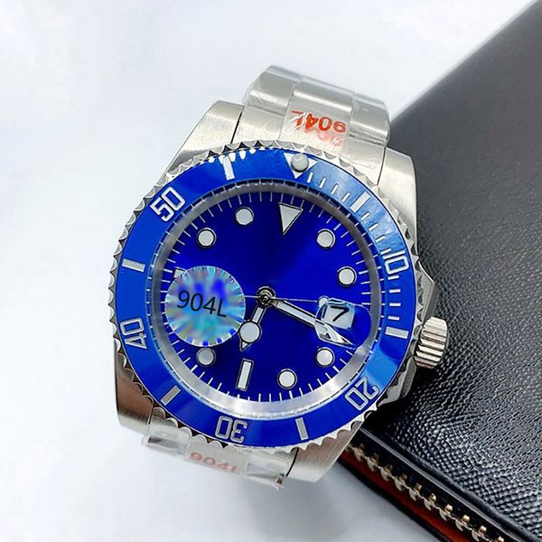 

watchsc- mens automatic mechanical watch optional waterproof sapphire gliding clasp 41mm steel wristwatches luminous ceramic scale watches, Slivery;brown