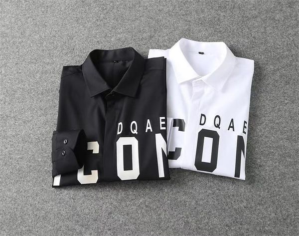 

2022 men's casual shirts long-sleeved european and american version of the trend casual loose thin inch jacket shirt autumn, White;black
