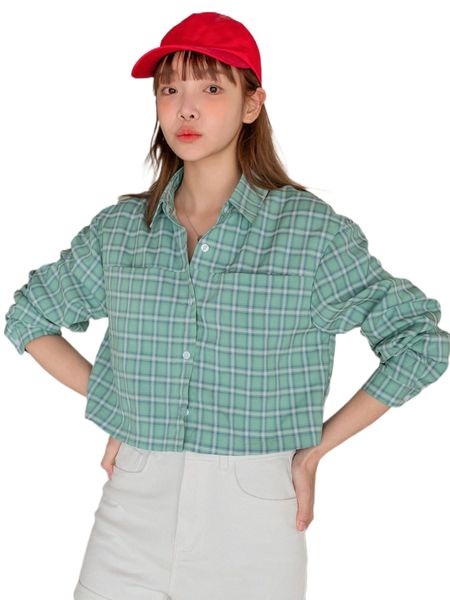 

dazy plaid print drop shoulder blouse r0eq#, White