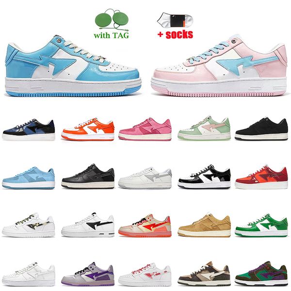 

a bathing baped sta sk8 pastel pink blue suede bapestas running shoes white black purple wheat red m2 grey green abc camo off women mens bap