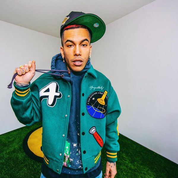 

men s alphabet green print jacket single breasted cotton loose lapel y2k casual solid color trend baseball jersey 220715, Black;brown