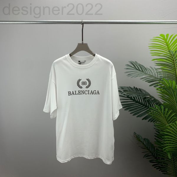

men's t-shirts designer trendy european paris short sleeve t-shirt wheat ear alphabet printed pattern correct version bale pnp7, White;black