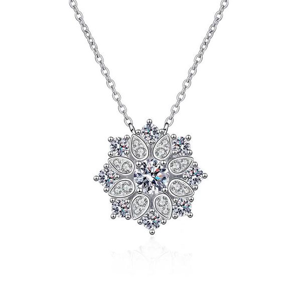 

other trendy 0.5ct d color vvs1 moissanite sunflower necklace women jewelry 100% 925 sterling silver flower birthday gift