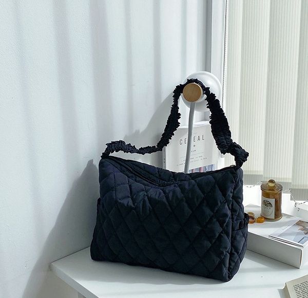

designer bags shoulder tote bags with large capacity and pleated rhombus solid color 38cm