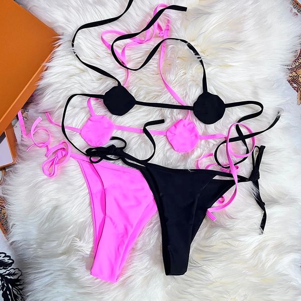 

designer embroidery bikini set luxury swimsuit women brand swimwear thong biquini 2022 push up maillot de bain beach, White;black