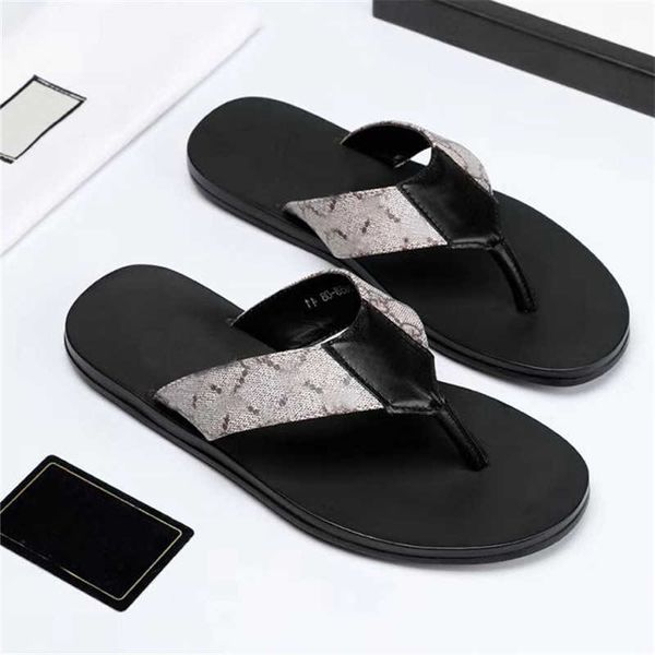 

2021 fashion black soft leather sandals mules bees summers slide slippery flat chain sandals wide t-bar casual beach slip sandals with box p