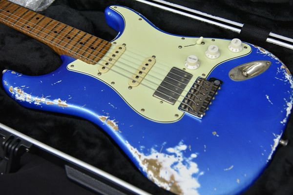 

xsc-2 lake placid blue heavy aged electric guitar