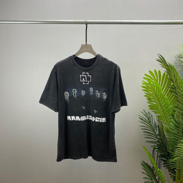 

men and women designer tide t shirts chest letter laminated print short sleeve high street loose oversize casual t-shirt 100% pure cotton d, Black;brown