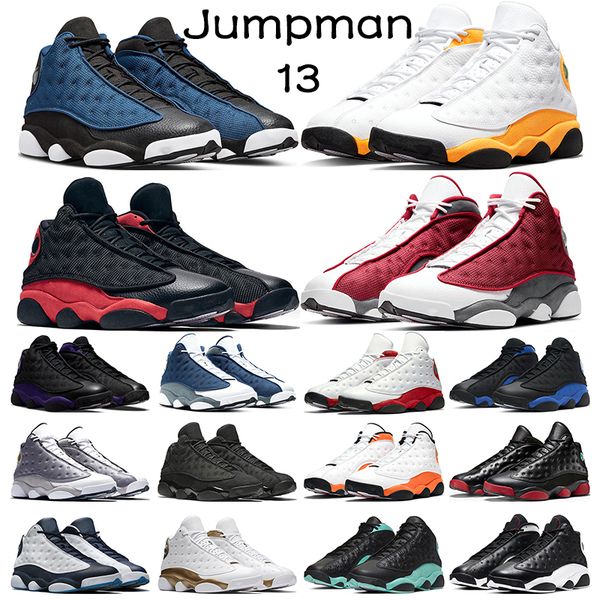 

13 jumpman men basketball shoes 13s del sol brave blue obsidian red flint court purple black cat chicago trainers sports sneakers