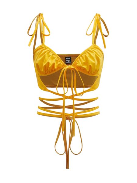 

knot shoulder crisscross tie backless crop cami y4dt#, White