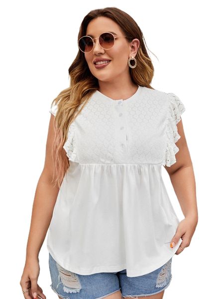 

plus contrast lace butterfly sleeve peplum tee i97f#, Black