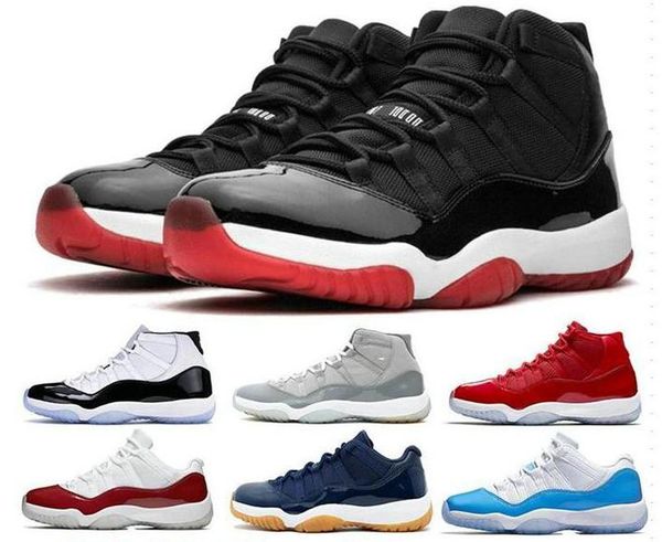 

2020 11 bred 11s mens basketball shoes concord 11 45 platinum tint space jam gamma blue black white sneakers xi discount shoes