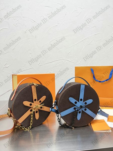 

22ss new boite chapeau hat box mens round bags n7 gradient monograms coated canvas designers travel shoulder bags