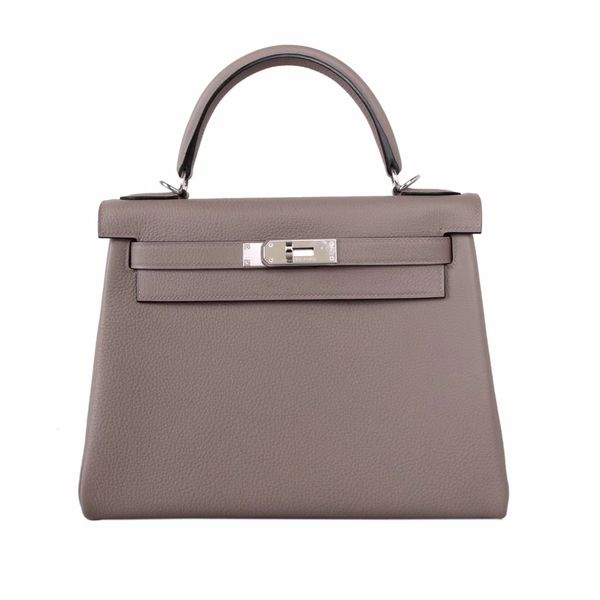 

tote bag designer bag 28kellybag togoskin bags shoulder messenger bag of bill of lading original leather gris asphalt