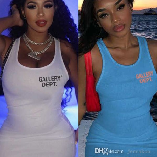 

2022 designer women dresses summer fashion slim sleeveless fit bag hip letter printed dress skirt clothing, Black;gray