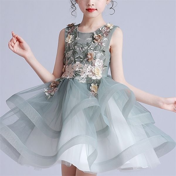 

girl kids dress party dress evening dresses casual princess summer girls lace frock childrens tutu elegant clothes 1260 220617, Red;yellow