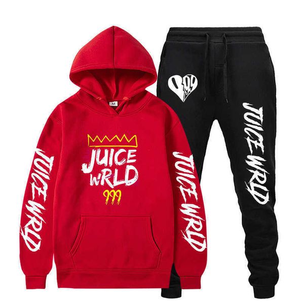 

black white 2022 and red j uicewrld hoodie sweatshirt pant juice wrld juice wrld juicewrld trap rap rainbow glitch world tracksuit set