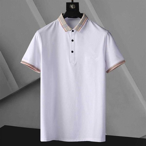 

fashion designer polo shirts men short sleeve t-shirt original single lapel shirt jacket sportswear jogging suit, White;black