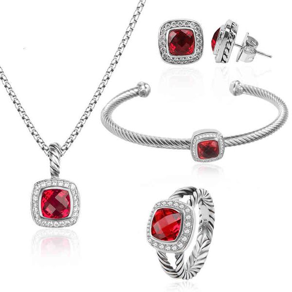 Armbänder Anhänger Halsketten Designer Frau Ringe Armband Frauen Luxus Schmuck Set Hohe Qualität Topas Zirkon Sets für Frauen Ohrringe G9WQ