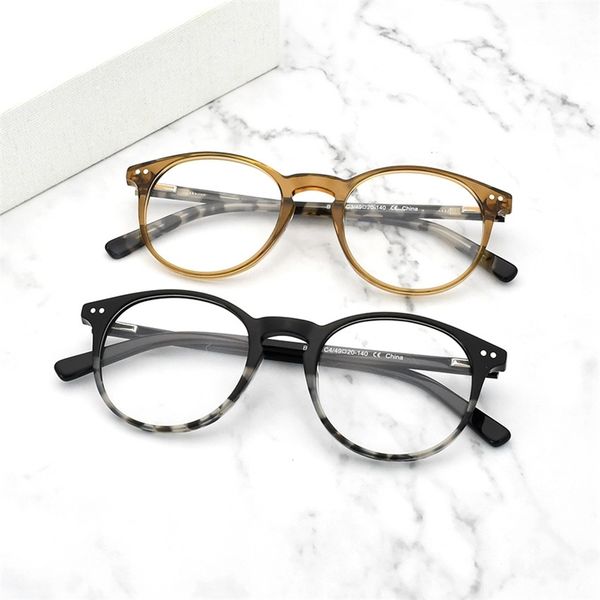 

80% off stores online men's and women's plate full frame glasses trend versatile round flat glasses, White;black