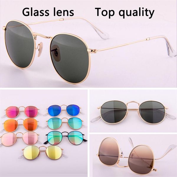 

glass lens sunglasses alloy frame fashion luxurious designer men women plank coating 1971 uv400 sport vintage sun gla314f, White;black