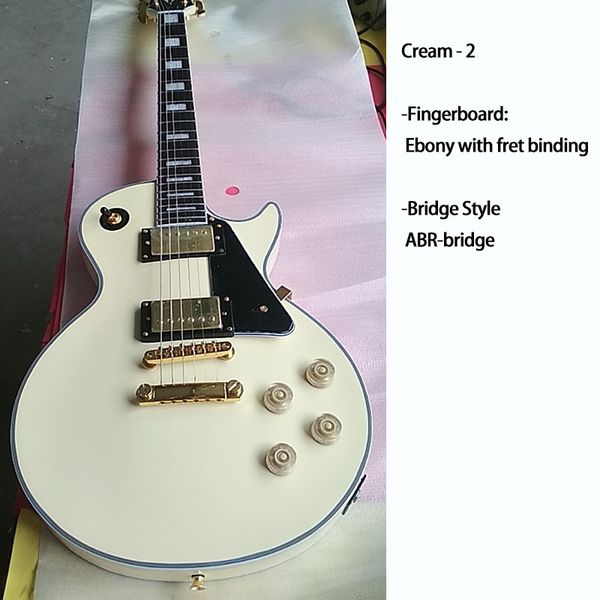

china oem factory brand cream color / yellow color electric guitar