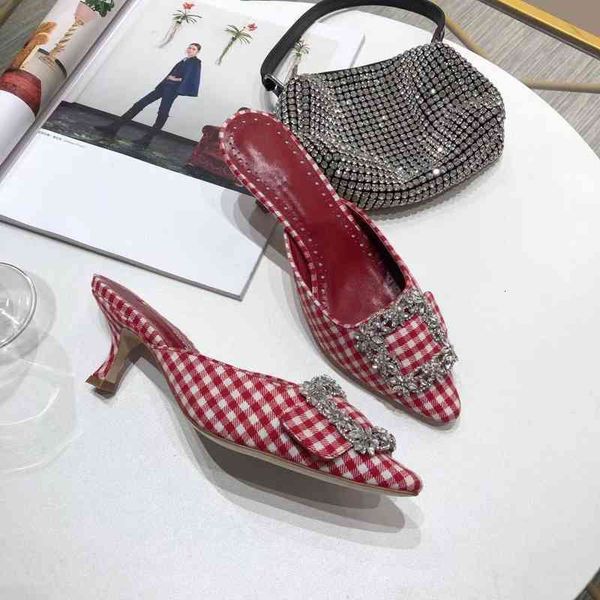 

slippers women's kitten high-heeled summer slippers pointed outdoor shoes gum decoration series special offers, Black