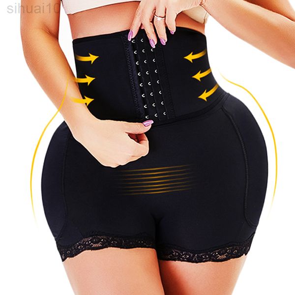 Sexy Big Ass Booty Hip Enhancer Shapers Shapers High Shanct Trainer Push Up Butt Shorts Sloces de controle de barriga esbelta Shapewear L220802