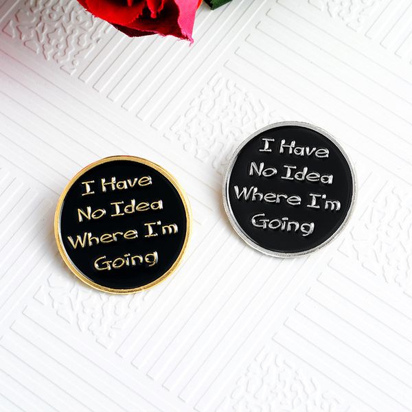 

phrase round enamel lapel pins my heart burns there,too brooches badges fashion backpack pin gift for friends wholesale jewelry i have no id, Blue