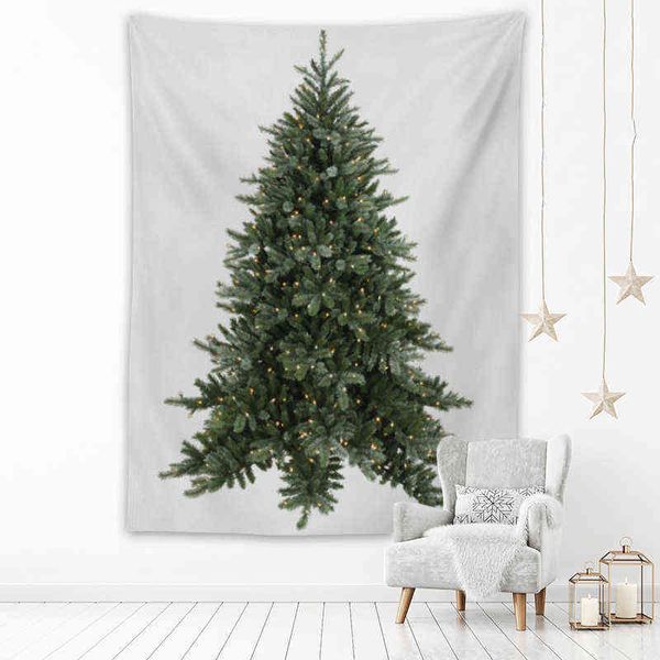 Tappeto da parete di Natale Wal Hanging Decor Home Soggiorno Sfondo Dorm Wall Cloth Tappeti da parete Albero di Natale Tovaglia Materasso J220804
