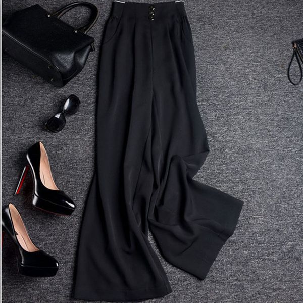 

women's jeans designer mingmei mall z cabinet withdrawal black wide leg pants women's high waist hanging feeling 2021 new pants su, Blue
