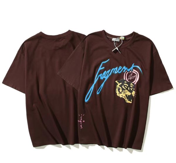 

ts tiger print crew neck casual short sleeve t-shirt, Blue