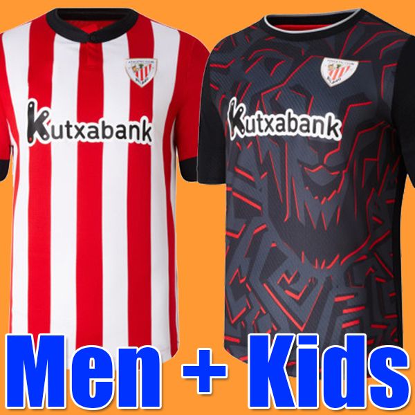 

22 23 bilbao soccer jersey home athletic raul garcia berenguer williams 2022 2023 villalibre muniain yuri i.martinez men kids kit football s, Black;yellow
