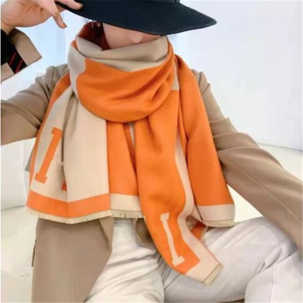 

winter scarves pashminas for designers warm scarfs fashion classic women imitate cashmere wool long shawl wrap, Blue;gray