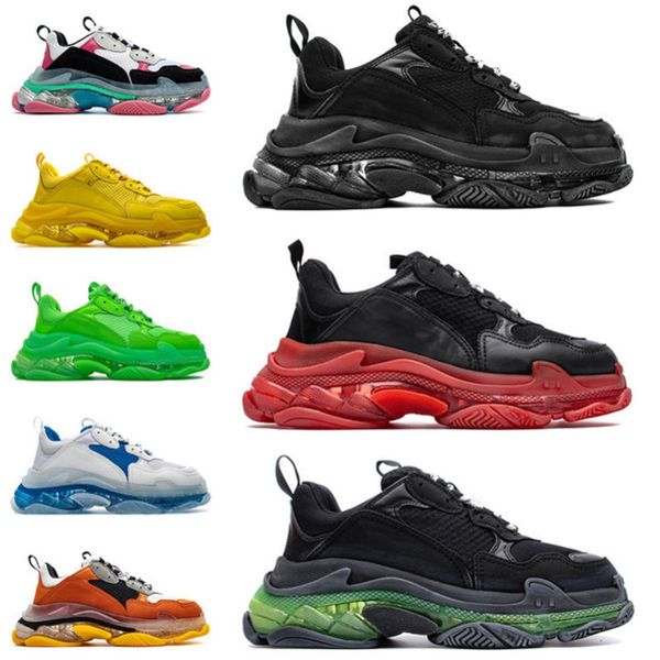 

triple s green paris sneakers mens womens designer shoes fashion outdoor old grandpa luxury platform casual shoes trainers 35-45yx3pums7zpql, Black