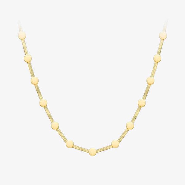 Colares com pingente de ponto para mulheres cor de ouro corrente de cobra gargantilha 2023 joias da moda em aço inoxidável P213227 220427