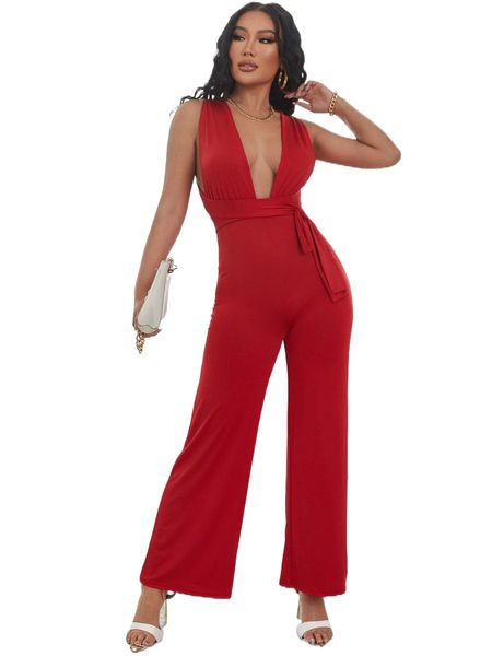 

crisscross b.ackless d.eep v. n.eck k.not side j.umpsuit a8ll#, Black;white