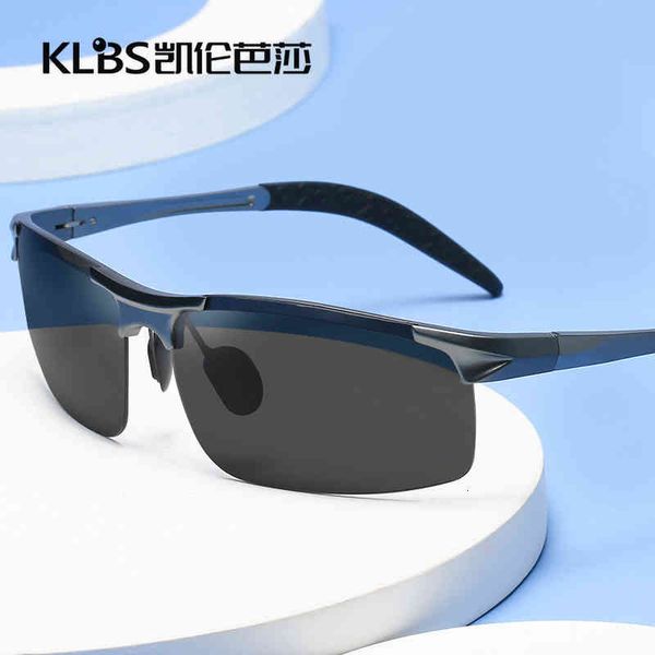 

sunglasses polarizing sunglasses 87 aluminum magnesium half frame night vision glasses men's sports driving all-weather 1h11, White;black