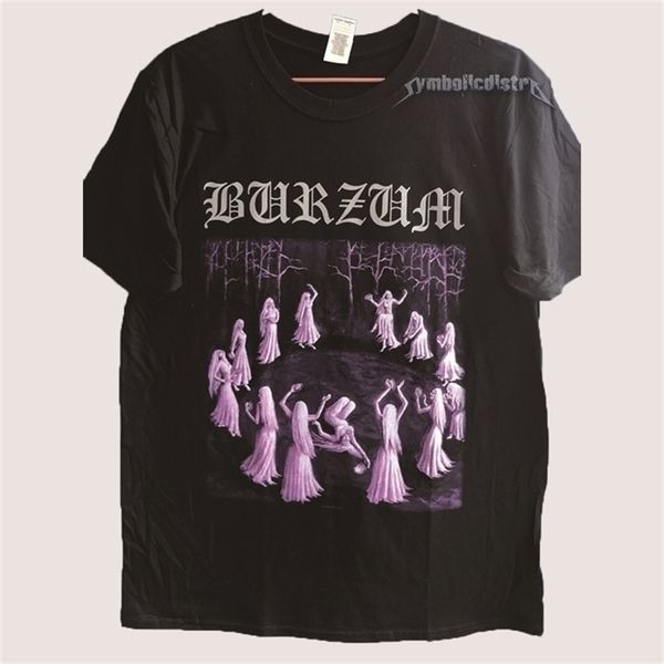

burzum witches dancin cotton round neck t-shirt 220509, White;black