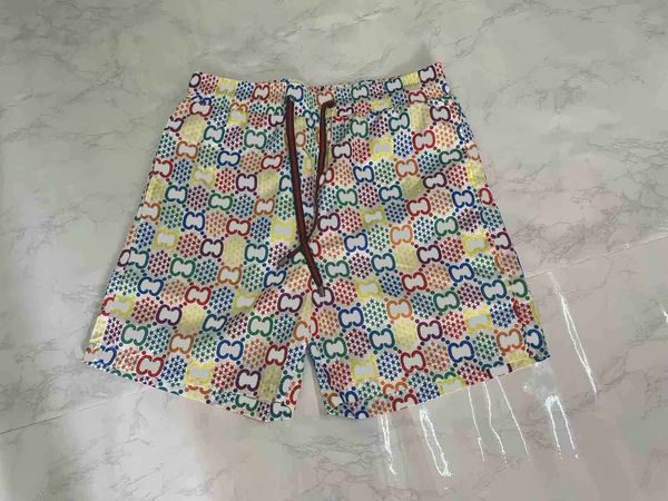 

2023ss new luxury casual men's shorts snake pattern flower embroidery men's swimming shorts high street fashion mens beach pants, White;black