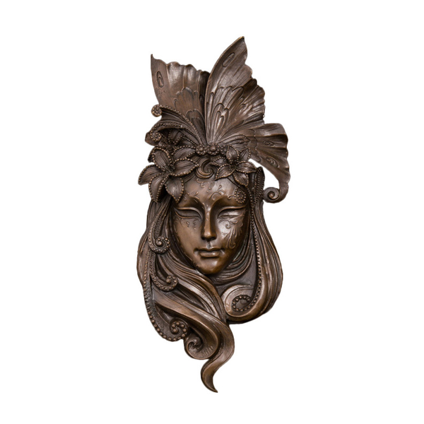 

bronze flower woman wall hanging statue art abstract modern beautiful flower woman relife sculpture living room decor, Silver