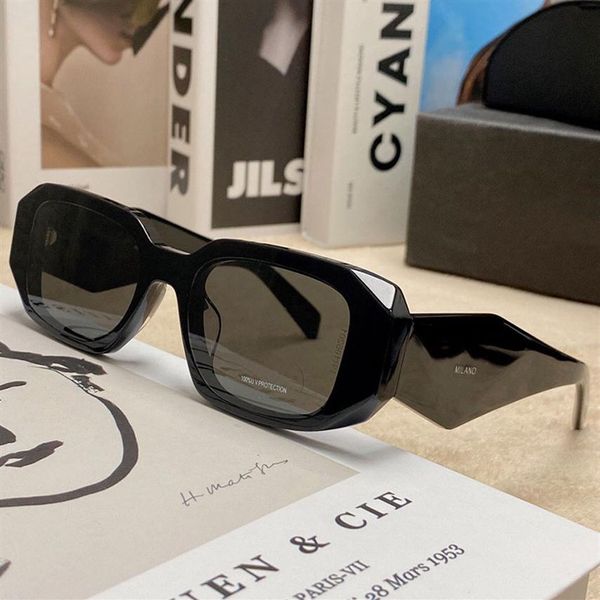 

designer sunglasses spr17 ws womens fashion classic mens sunglasses black square rectangle thick frame anti uv400 eye protection p2679, White;black