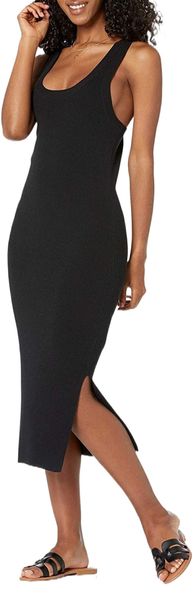 

drop women's yasmin rib midi sweater tank dress s23t#, White;black