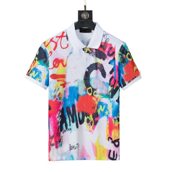 

mens designer fashiont shirts women hip hop casual short sleeves polo printing stylist tees, White;black