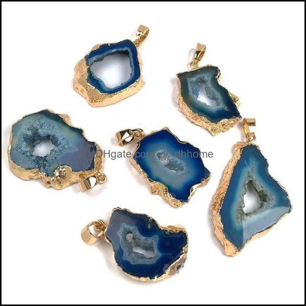 

pendant necklaces pendants jewelry natural druzy stone necklace irregar shape for mak dx0, Silver