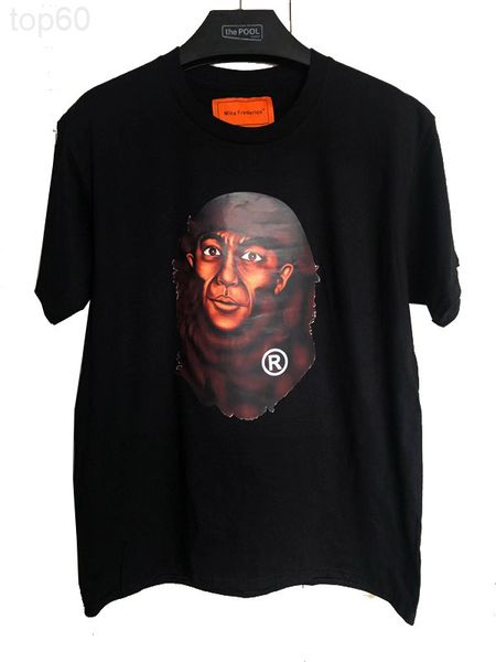 

men's t-shirts designer 2021 spring / summer mike frederiqo spoofing ape head round neck short sleeve tee t-shirt for men and women 2xi, White;black